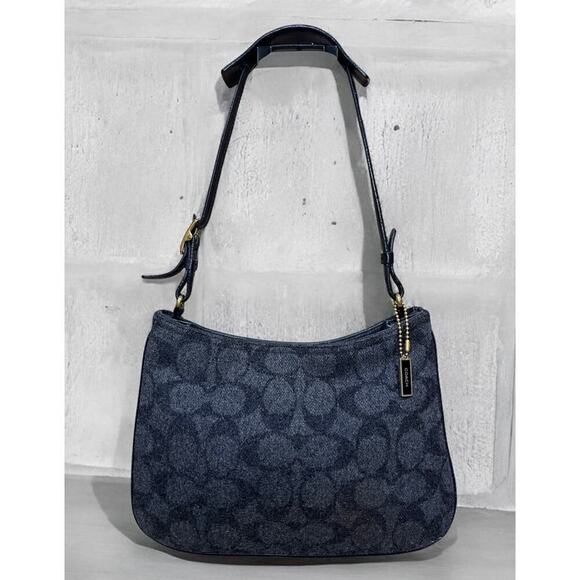 Coach Handbags - Vintage Coach 8307 Girlie Signature Wool Hobo Bag